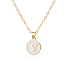 Fashionable A-Z 26 Letter Necklace, Exquisite Initial Name Clavicle Chain Necklace, Women's Fashion Jewelry Collar Gift, Great For Mother's Day