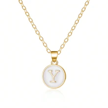 Fashionable A-Z 26 Letter Necklace, Exquisite Initial Name Clavicle Chain Necklace, Women's Fashion Jewelry Collar Gift, Great For Mother's Day