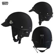 DOT 认证复古摩托车头盔，日本半盔，适用于摩托车、电动自行车，男女通用，四季皆宜 - 彩色 - 查看 2