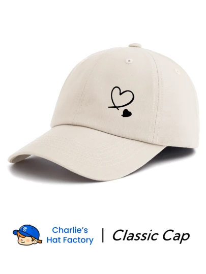 1 Piece Hearts Print Baseball Cap For Men & Women, Classic Stylish Fashionable Soft Sweatband Adjustable Size Lightweight Sun Protection Versatile Classic Cap, Suitable For Outdoor Sports Daily Wear Party Vacation Perfect Gift For Families And Friends