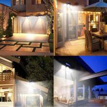 Lámpara de Pared Solar 108 LED con Sensor, 2400mAh, 3 Modos, Impermeable y Ajustable
