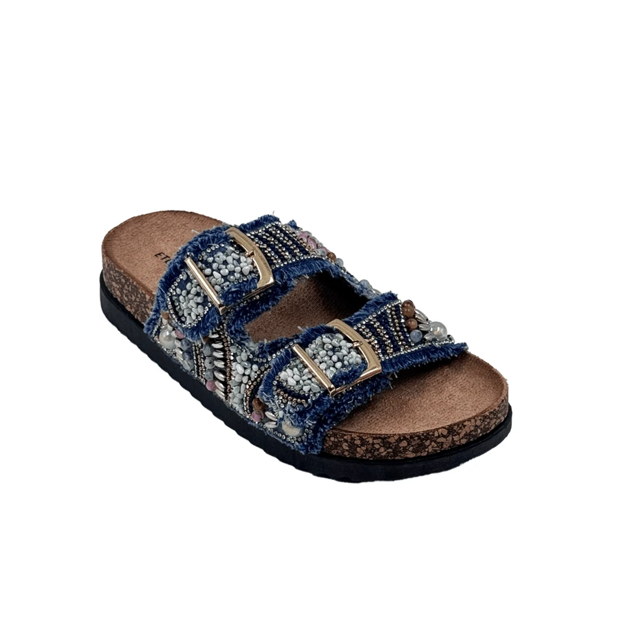 Women Flat Sandals - Blue - View 1