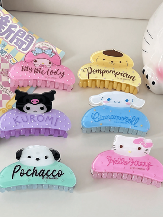 Sanrio Sanrio Hair Clip, Hair Claw 1pc Hair Grab, Hello Kitty Cute Fashion Cartoon Hair Clip, Send Family, Send Friends, Holiday Gifts Hair Clips Hair Jaw Clip Hair Clamps Hair Clutch Hair Catcher Clip