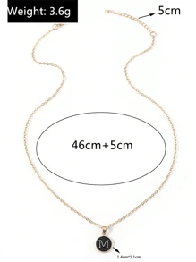 Fashionable A-Z 26 Letter Necklace, Exquisite Initial Name Clavicle Chain Necklace, Women's Fashion Jewelry Collar Gift, Great For Mother's Day