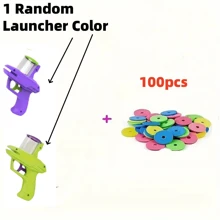 Ensemble de lance-jouets interactifs avec disques en mousse - Lance-jouets manuels pour cadeau d'amateurs de chats/chiens et jeux d'amour de maman de chien/chat. Jouet en plastique sans piles - Disques colorés pour jeux de fête et activités amusantes