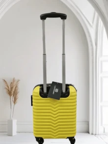 Fashionable Textured Cabin Suitcase WIZZAIR 40x30x20 ABS - Yellow - View 4