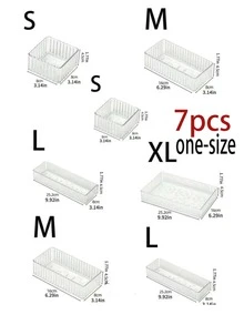 7pcs/Set Transparent Makeup Organizer Drawer Box, Makeup Display Rack, Makeup Tool Storage Box, Drawer Desktop Organizer, Drawer Type Makeup Storage Box Organizer Storage Box Travel Gifts - Clear - View 6