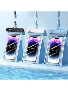 Wasserdichte Handytasche für Rafting, Schwimmen, Unterwasserfotografie mit Luftpolster für Schule, Büro, Zuhause, Reise Luftpolster Wasserdichte Handytasche mit 3D-Design, versiegelte Schutzhülle Handytasche Geldbörse für Outdoor-Sport Sommerurlaub Strand Schwimmbad