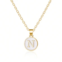 Fashionable A-Z 26 Letter Necklace, Exquisite Initial Name Clavicle Chain Necklace, Women's Fashion Jewelry Collar Gift, Great For Mother's Day