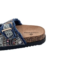 Women Flat Sandals - Blue - View 4