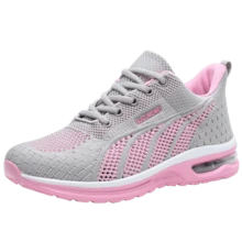 Fashionable Women's New Mesh Breathable Shoes, Lightweight And Casual Outdoor Running Women's Shoes - Grey - View 11