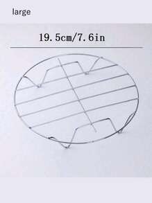 1pc Cooking Rack Round Stainless Steel, Steamer Rack. KitchenTools, High Foot Steaming Rack, Four-Cornered CookingSteamer, Steaming Rack,Kitchen Tools,KitchenSupplies,Food,Kitchen,Travel,Kitchen Ltems,Kitchen Tools,Kitchen Things