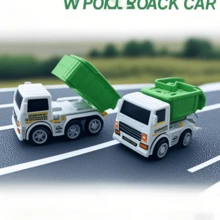 Set de 4 vehículos de ingeniería de saneamiento, juguete educativo sobre el medio ambiente, modelo de coche - Blanco - Ver 7