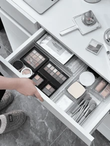 7pcs/Set Transparent Makeup Organizer Drawer Box, Makeup Display Rack, Makeup Tool Storage Box, Drawer Desktop Organizer, Drawer Type Makeup Storage Box Organizer Storage Box Travel Gifts - Clear - View 2
