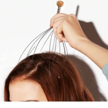 1/2 Stück Oktopuskopf Kopfmassagegerät zur Entspannung, Schmerzlinderung, Druckentlastung und Entspannung, Metallmassagegerät unisex für Zuhause, Büro, als Partygeschenk, Kopfmassage, Kopfentspannung, Stressabbau - Verschiedenfarbig - Übersicht 5