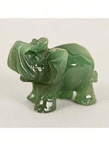 Lucky Elephant Jade Stone Fortune Feng Shui Statue Figurine Office Ornament Chakra Healing Stones Statue Decor Best Gifts Birthday