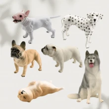 Modelo de decoración de escritorio de animal realista, Bóxer, Husky, Shiba Inu, Boston Terrier, Dálmata, Modelo de perro, Colección, Pequeño regalo para amigos - Multicolor - Ver 8