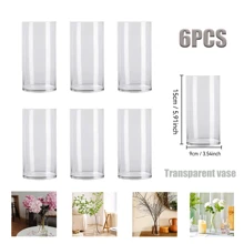 6/8/9/12pcs Clear Acrylic Flower Vases, Transparent Bud Vase For Wedding Centerpiece Decorations, Clear Vase For Party Home Decor, Suitable For Wedding, Dining Table, Party, Living Room, Bedroom, Kitchen, Office Gifts Birthday Graduation