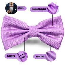 Adult Men's Worked Bow Tie - 深紫丁香色 - 查看 2