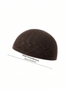1pc Solid Color Polyester Men's Fashionable Knitted Hat, Cap, Classic Men's Hat - Multicolor - View 2