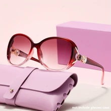 Women Elegant Pearl Fox Head Sunglasses Retro Style Metal Frame Pink Color Perfect For Hiking Casual Wear Sunglasses For Summer Beach Vacation,Outdoor,Travel