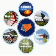 Portable Outdoor Camping Orange Waterproof Windproof Tent - Orange - View 6