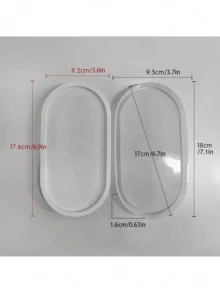 Molde de resina DIY hecho a mano, molde de silicona de resina epoxi de cristal para hacer bandejas de yeso caseras y posavasos - Blanco - Ver 13