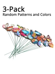 25Pcs Luminous Butterfly Stakes - Perfect For Garden Lawn Decoration!(Random Patterns And Colors.Please Place The Luminous Butterfly In A Sunny Area And Wait For The Luminous Powder To Absorb And Transfer To A Dark Place, As It Will Emit Fluorescence. After No Fluorescence, The Above Operation Can Be Repeated And Reused. Please Note That The Fluorescence Effect Of Luminous Powder Will Weaken After Being Soaked In Water!)