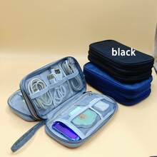 Data Cable Storage Bag Portable Travel Electronics Organizer For Mobile Hard Drive Power Bank Earphone And Charger Phone Case Wireless Headphone Bluetooth Headphone Headset Earbuds For Business Travel School College Office School Supplies School Accessories Back To School University Students Organizer Travel Essential Back To School - Multicolor - View 15