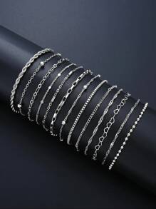 13/5 pulseiras empilháveis com design de coração e contas, joias modernas e minimalistas, adequadas para o dia a dia, festas, feriados, presentes para meninas, mulheres, amigas, família, namorada, Natal, o ano todo