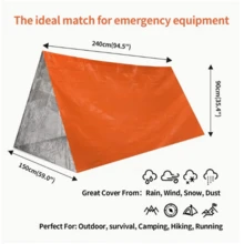 Portable Outdoor Camping Orange Waterproof Windproof Tent - Orange - View 2