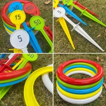 1set/10pcs Kids/Adult Outdoor Beach Sports Toy, Lawn Game Equipment, Numbered Ring Toss Set - PP Outdoor Fun, Suitable For Beach, Garden, Lawn & Backyard - Perfect Christmas, Halloween, Thanksgiving Gift