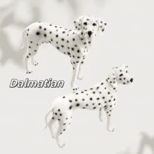 Modelo de decoración de escritorio de animal realista, Bóxer, Husky, Shiba Inu, Boston Terrier, Dálmata, Modelo de perro, Colección, Pequeño regalo para amigos - Multicolor - Ver 3