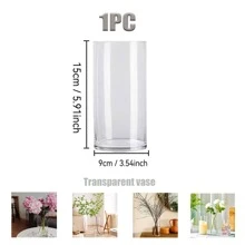 6/8/9/12pcs Clear Acrylic Flower Vases, Transparent Bud Vase For Wedding Centerpiece Decorations, Clear Vase For Party Home Decor, Suitable For Wedding, Dining Table, Party, Living Room, Bedroom, Kitchen, Office Gifts Birthday Graduation