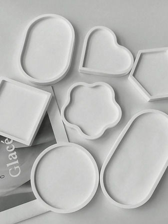 Resin Mold DIY Handmade Crystal Epoxy Resin Silicone Mold Homemade Plaster Tray Coasters