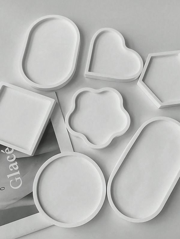 Resin Mold DIY Handmade Crystal Epoxy Resin Silicone Mold Homemade Plaster Tray Coasters