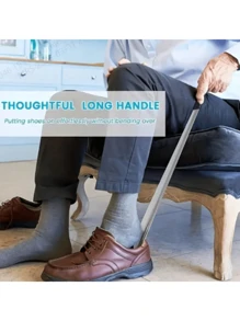 1pc 30cm Stainless Steel Shoe Horn, No Bending Shoe Helper, Particularly Suitable For Middle-Aged And Elderly People