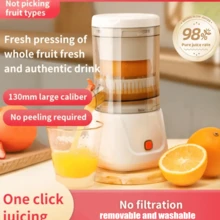 The New Juicer Is Wireless, Portable And Multifunctional. The Juicer Is Fully Automatic For Small Household Use, And It Is Convenient To Charge And Discharge Pulp Quickly. - White - View 6