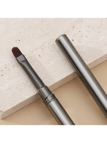 1 pezzo Pennello per unghie in stile gotico, con rivestimento nero, per gel acrilici UV, per estensione unghie, a forma ovale
