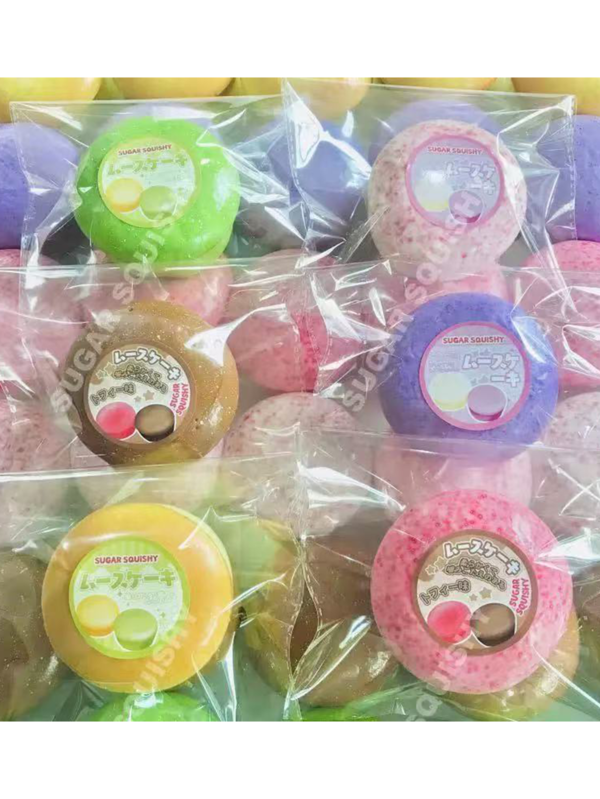 Juguete antiestres para escritorio, regalo decorativo - Pastel de mousse de 6 colores con rebote lento