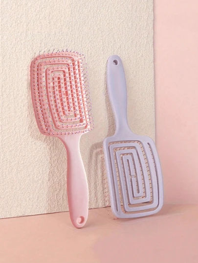 1 按摩发梳，镂空设计，蓬松造型梳，男女通用 - 多功能发梳，干湿两用，适合所有发质，母亲节礼物，送给朋友、男女朋友、家人、老师、同事的礼物，圣诞礼物