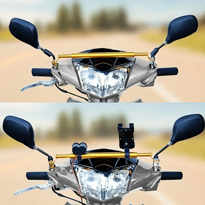 1pc Motorcycle Modification Adjustable Handlebar Balance Bar Extension Bracket For Electric Scooter Rearview Mirror Reinforced Crossbar For Street-Motor-Scooters: Enhanced Control, Comfort & Safety - Upgrade Your Ride Today
