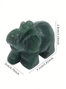 Lucky Elephant Jade Stone Fortune Feng Shui Statue Figurine Office Ornament Chakra Healing Stones Statue Decor Best Gifts Birthday