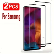 2 Pcs Glass Screen Protector Compatible With Samsung S10/S10+, High Definition, Full Coverage, Anti-Scratch, Easy Installation Gift For Birthday, Family, Friends Tempered Glass, Phone Screen Protector, Phone Accessories - Clear - View 1
