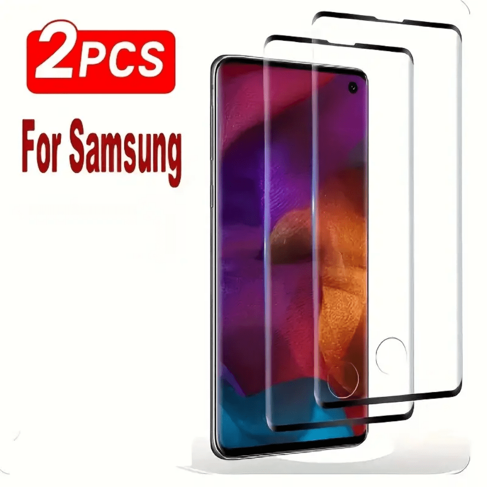 2 Pcs Glass Screen Protector Compatible With Samsung S10/S10+, High Definition, Full Coverage, Anti-Scratch, Easy Installation Gift For Birthday, Family, Friends Tempered Glass, Phone Screen Protector, Phone Accessories