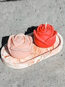 5pcs Silicone Mold - Rose Blossoms, Love Bear Design, Suitable For DIY Candles, Soap, Clay Crafts - Perfect Gift For Girlfriend, Young People, Family - Ideal For Easter, Valentine's Day, Birthday, Home Decoration