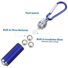 1 Peça Mini Lanterna LED Telescópica Luz Forte Multifuncional Chaveiro Luz À Prova d'Água Tocha para Camping Outdoor Caminhada