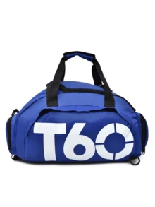 Sports Bag Backpack Crossbody Fitness Training Football Gym Waterproof - Navy Blue - View 1