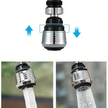 1pc Creative 360° Rotatable Faucet Extender With 2 Modes-Longer, Spin, Splash-Proof Nozzle For Upgraded Kitchen Water Saving!
