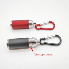 1 Peça Mini Lanterna LED Telescópica Luz Forte Multifuncional Chaveiro Luz À Prova d'Água Tocha para Camping Outdoor Caminhada